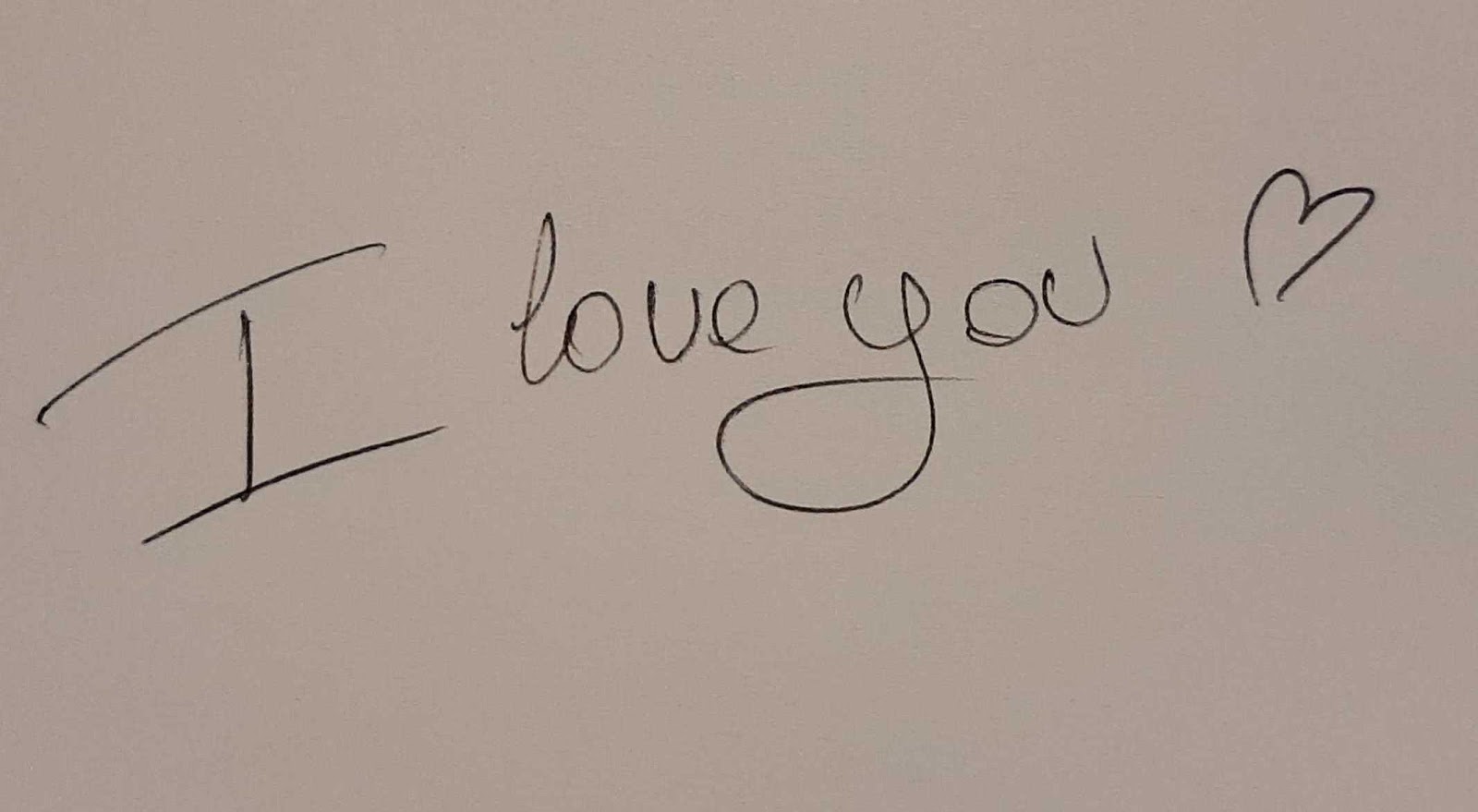 message I Love U écrit à la main